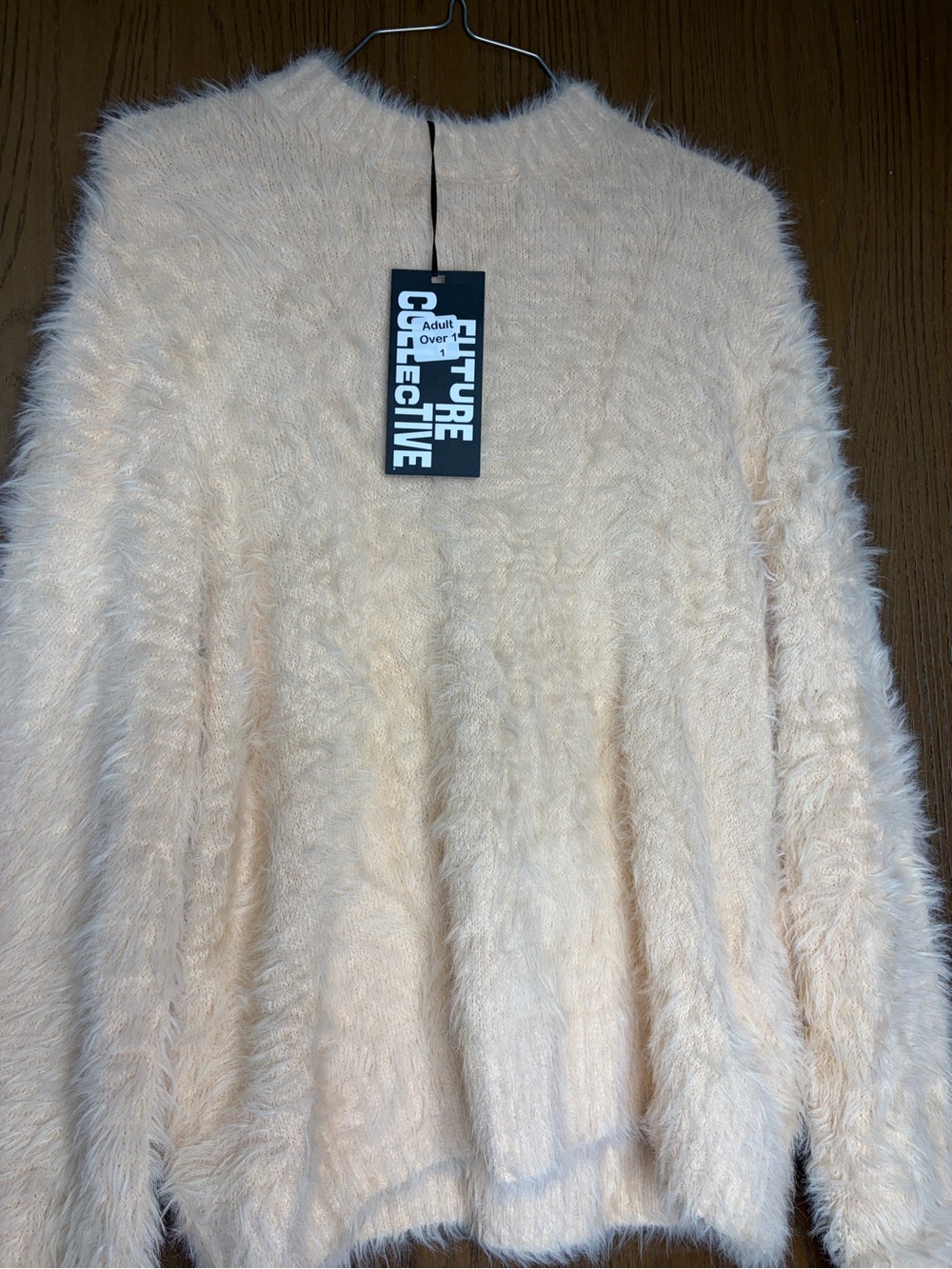 FUTURE COLLECTIVE Blush Fuzzy Pullover Sweater